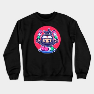 Cute Ninja Eating Dango Crewneck Sweatshirt